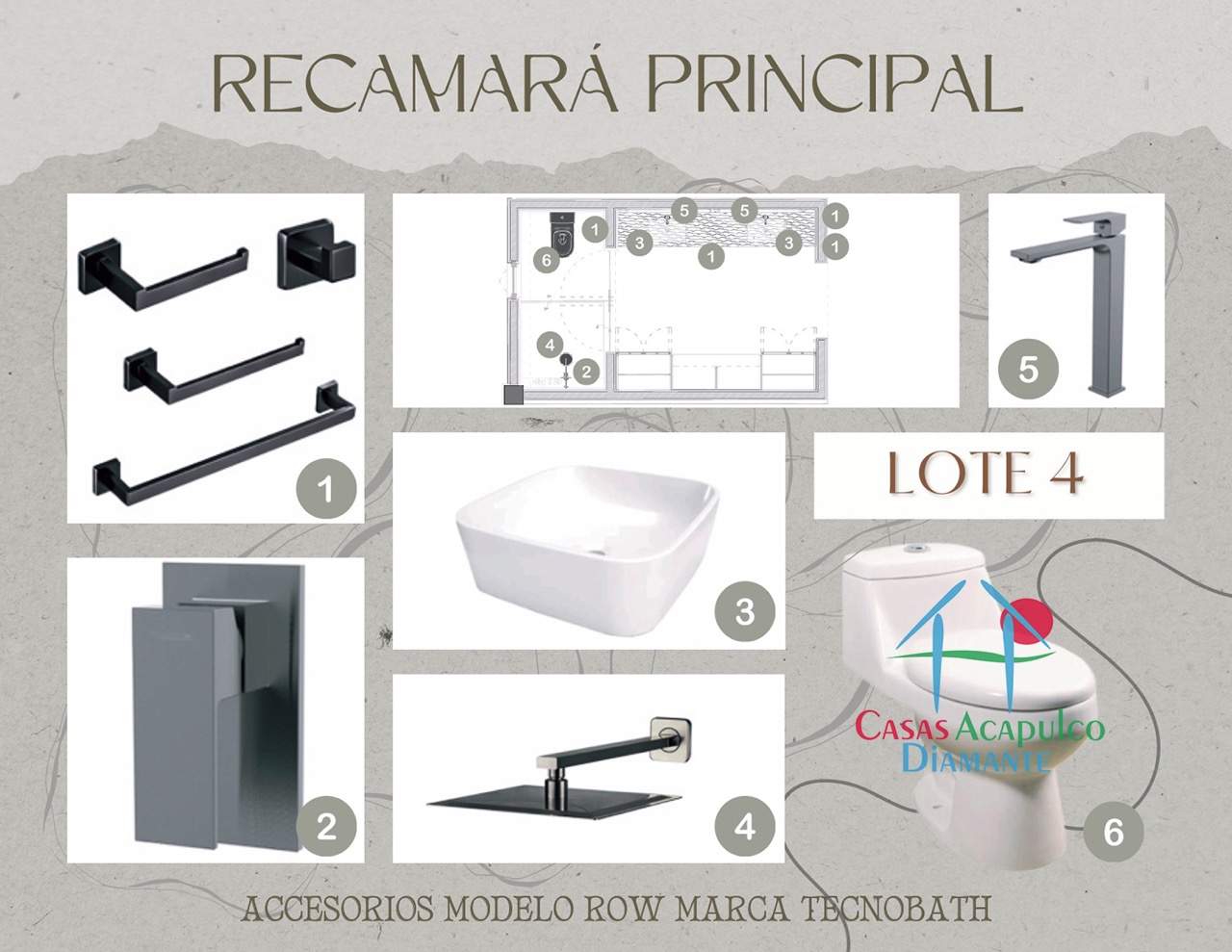 Paradiso Residences Ensueño 4 - Modelo accesorios baños 1